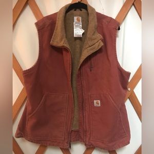 Womens carhartt vest in dusty rose